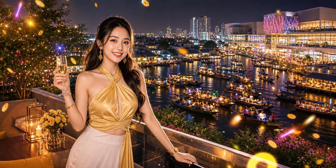 Người chơi tại chợ đêm vùng Mekong tham gia cược trực tuyến qua điện thoại